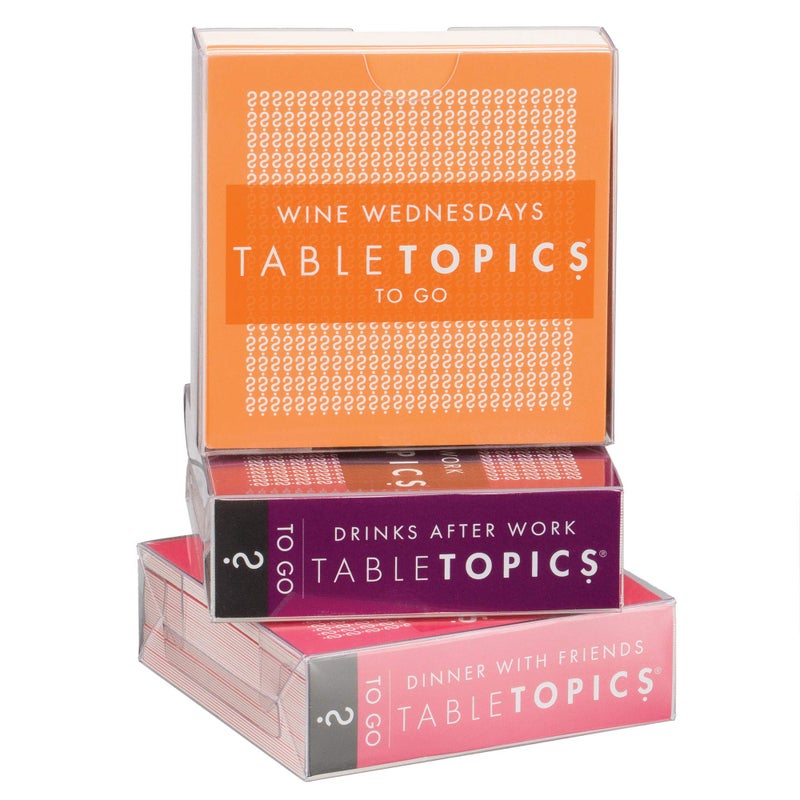 TableTopics Friends Conversation Pack Card Game - 120 Fun Conversation Starter Cards for Adult Parties, Friendsâ€™ Game Nights, or Girlsâ€™ Nights, Getting to Know You Questions, Boxed Set of 3 Topics - Image 4
